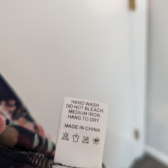 Women's Floral Print Puff Sleeve Kimono Chiffon Loose Cover Up - Size Small - Picture 9 of 12